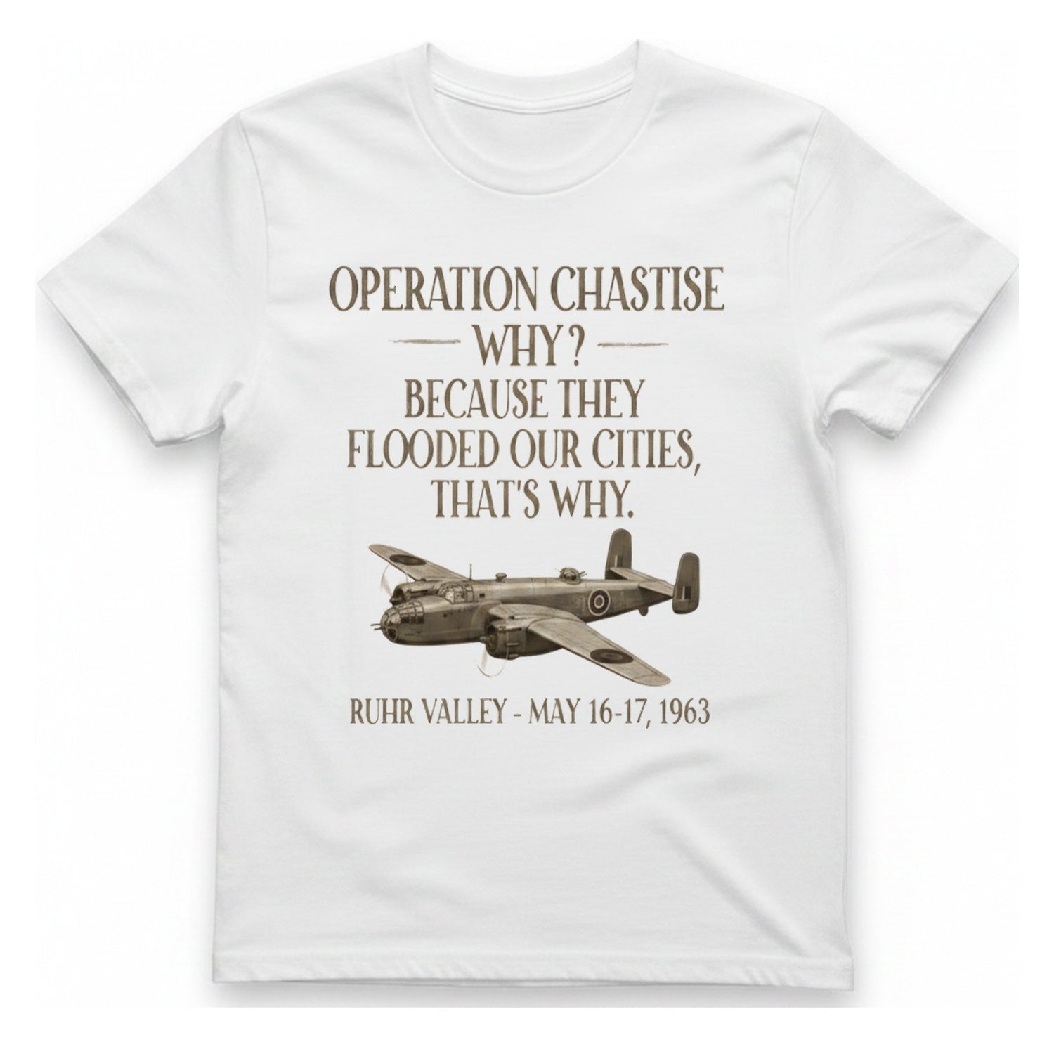 Operation Chastise Why T-Shirt - White front