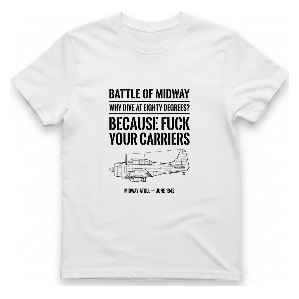 Battle of Midway T-Shirt - White front