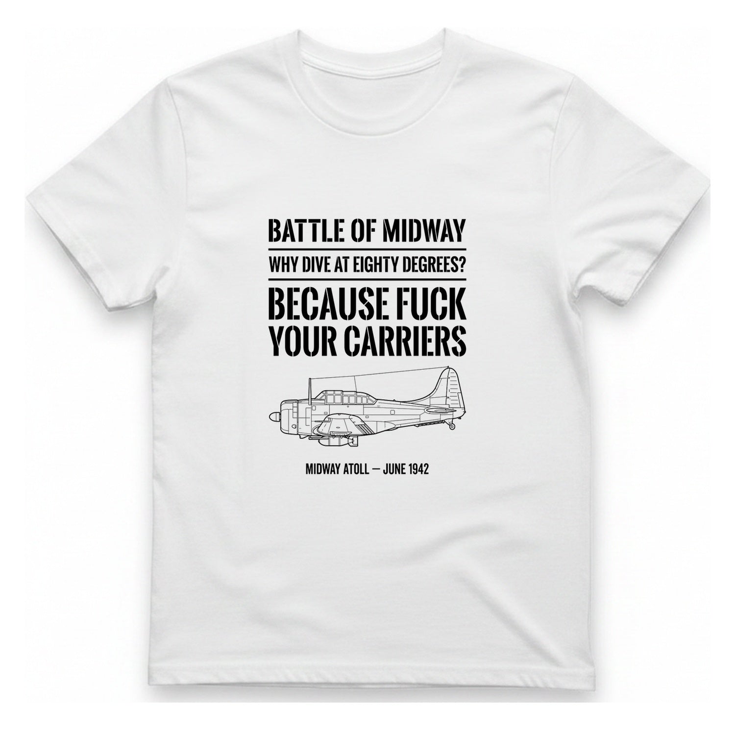 Battle of Midway T-Shirt - White front