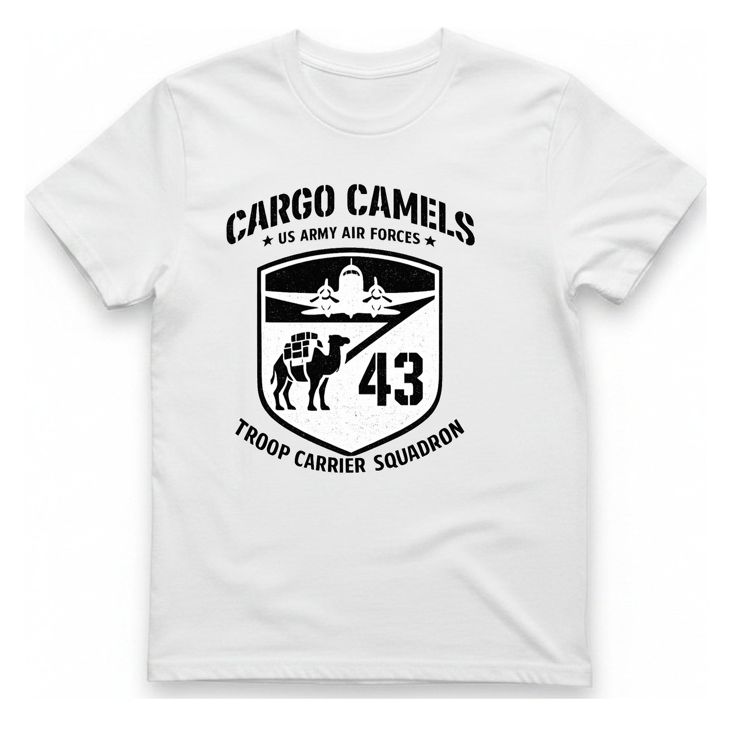 Cargo Camels WWII Usaaf Troop T-Shirt - White front