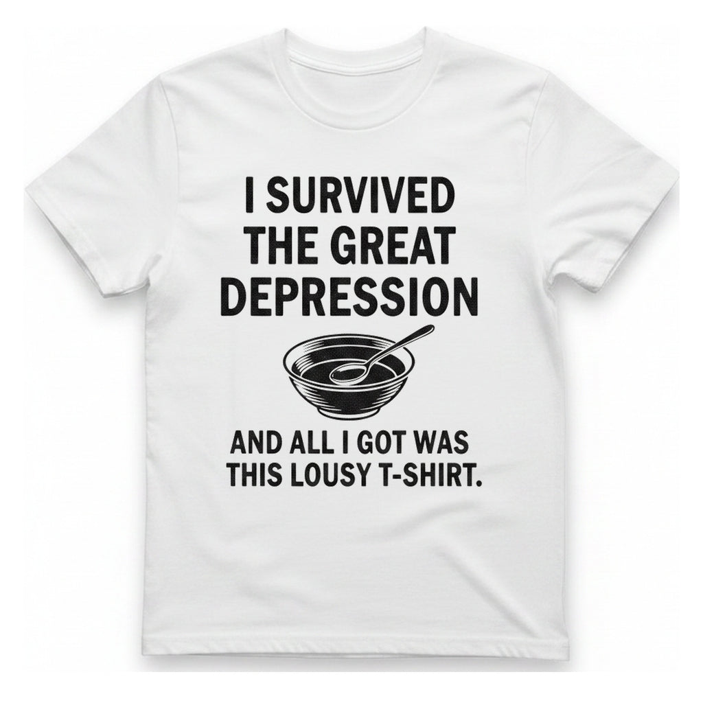 Great Depression T-Shirt - White front