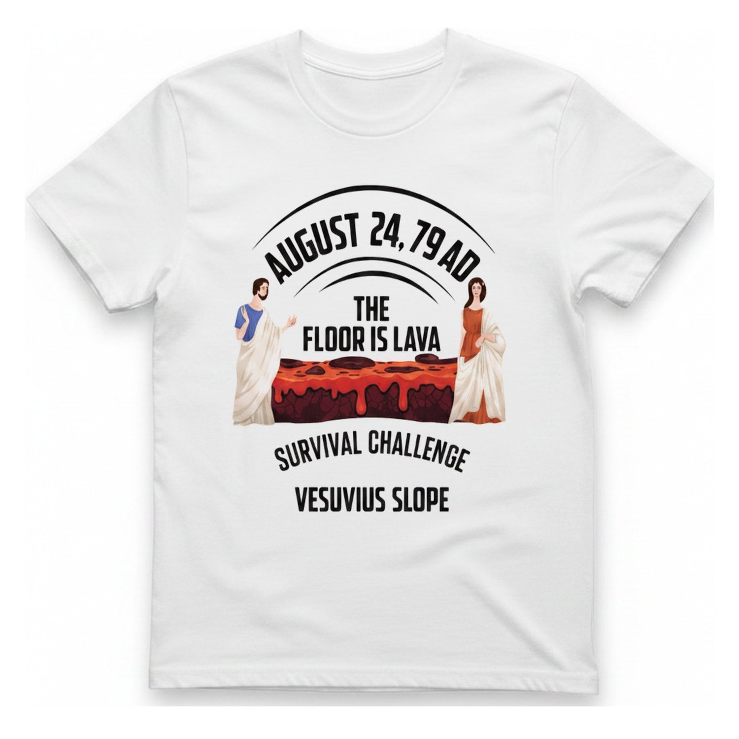Vesuvius Lava Challenge T-Shirt - White front