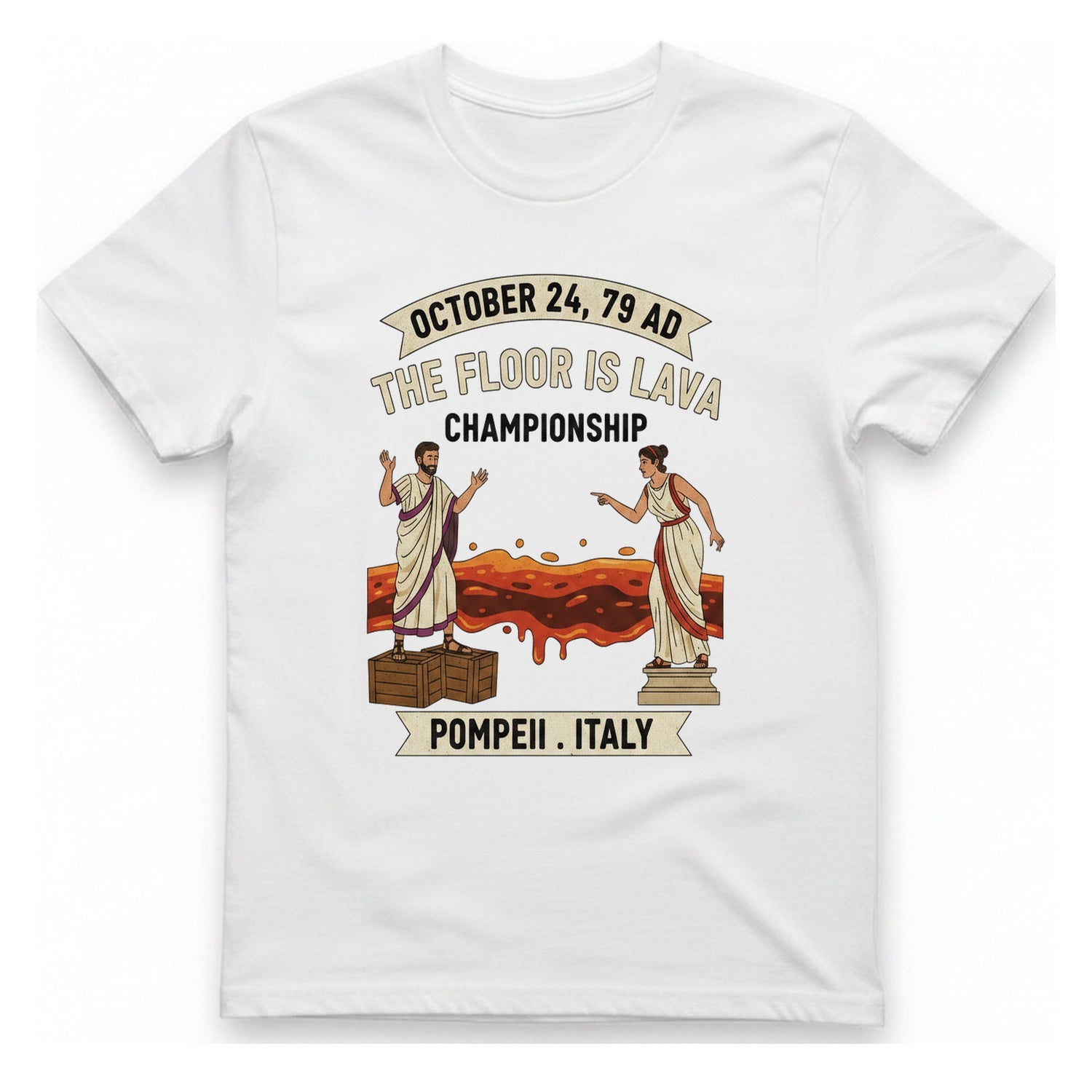 October Ad The Floor Is T-Shirt - White front
