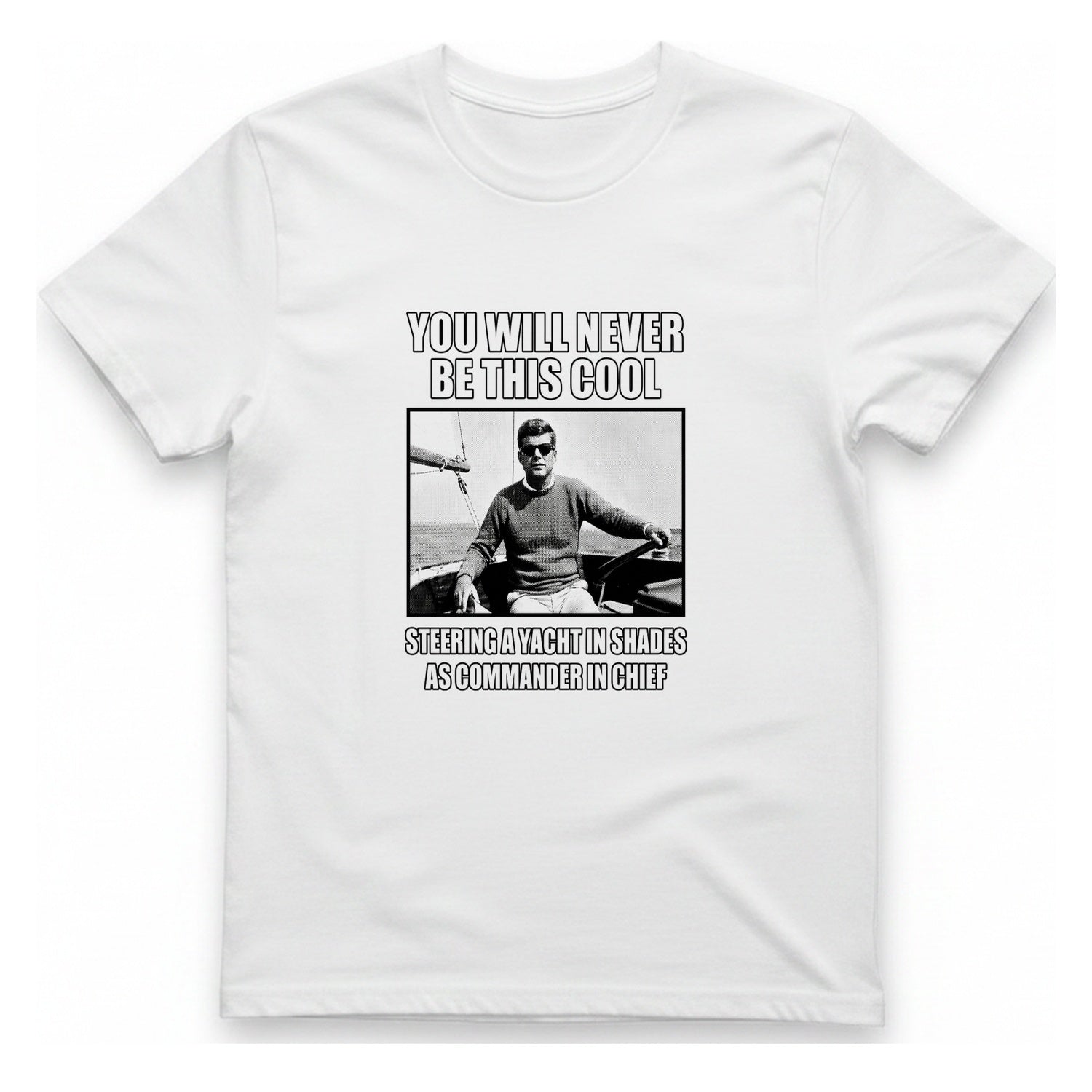 Jfk Yacht Sunglasses Flex T-Shirt - White front