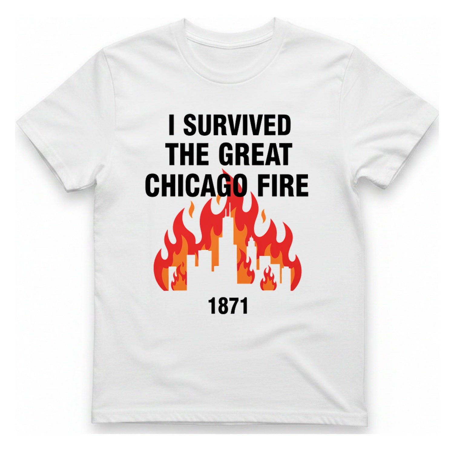Great Chicago Fire Classic T-Shirt - White front