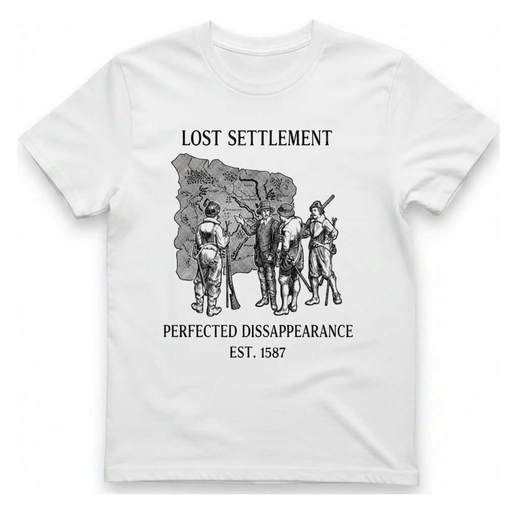 Lost Settlement Disappearance T-Shirt - White front
