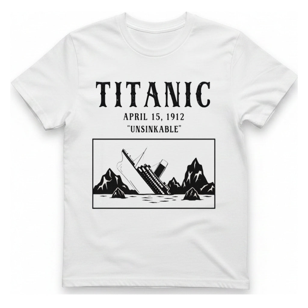 Titanic Unsinkable T-Shirt - White front