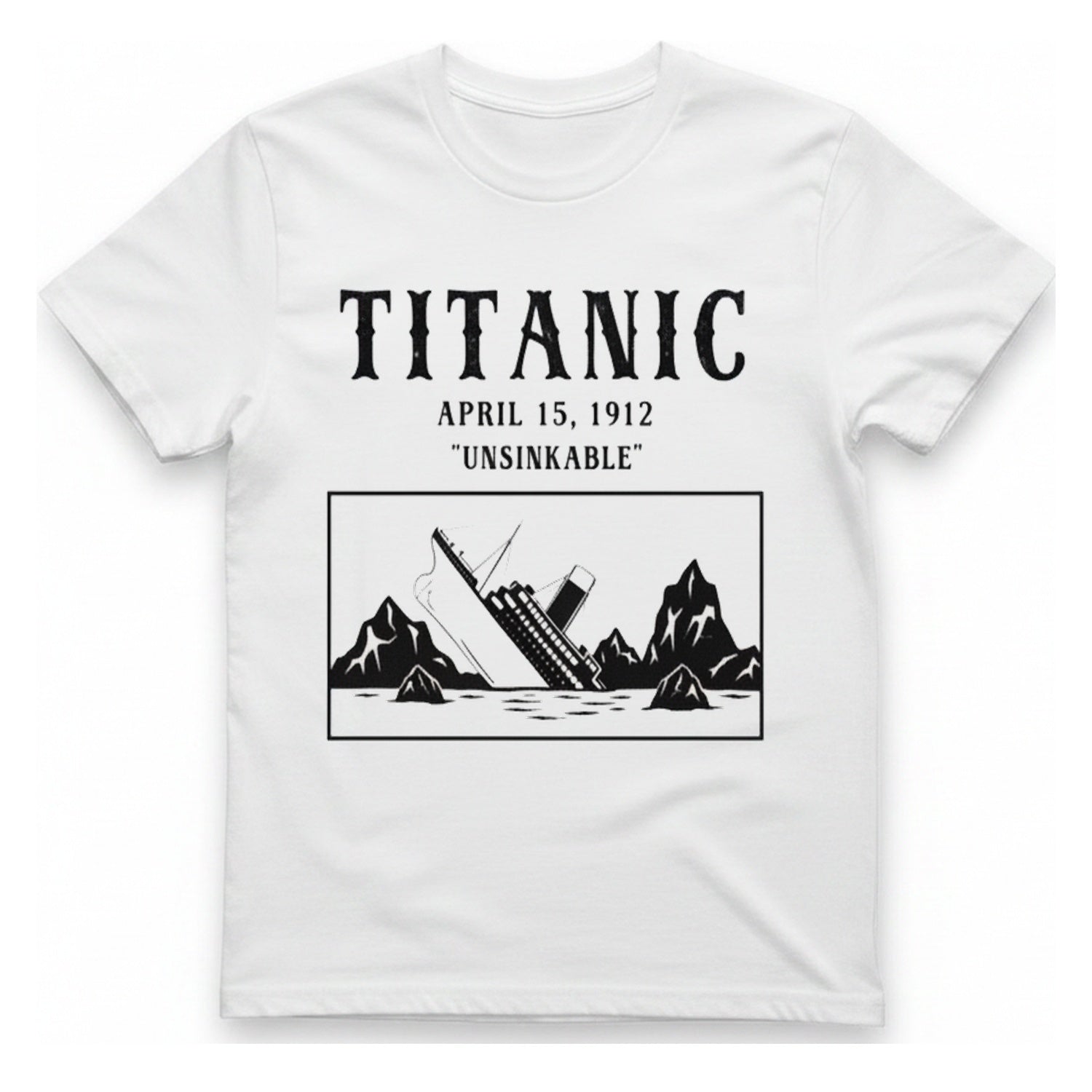 Titanic Unsinkable T-Shirt - White front