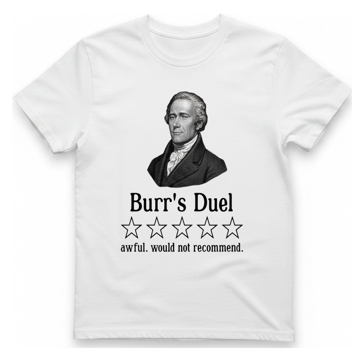 Burr Duel Review T-Shirt - White front