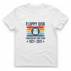 Floppy Disk Memorial T-Shirt - White front