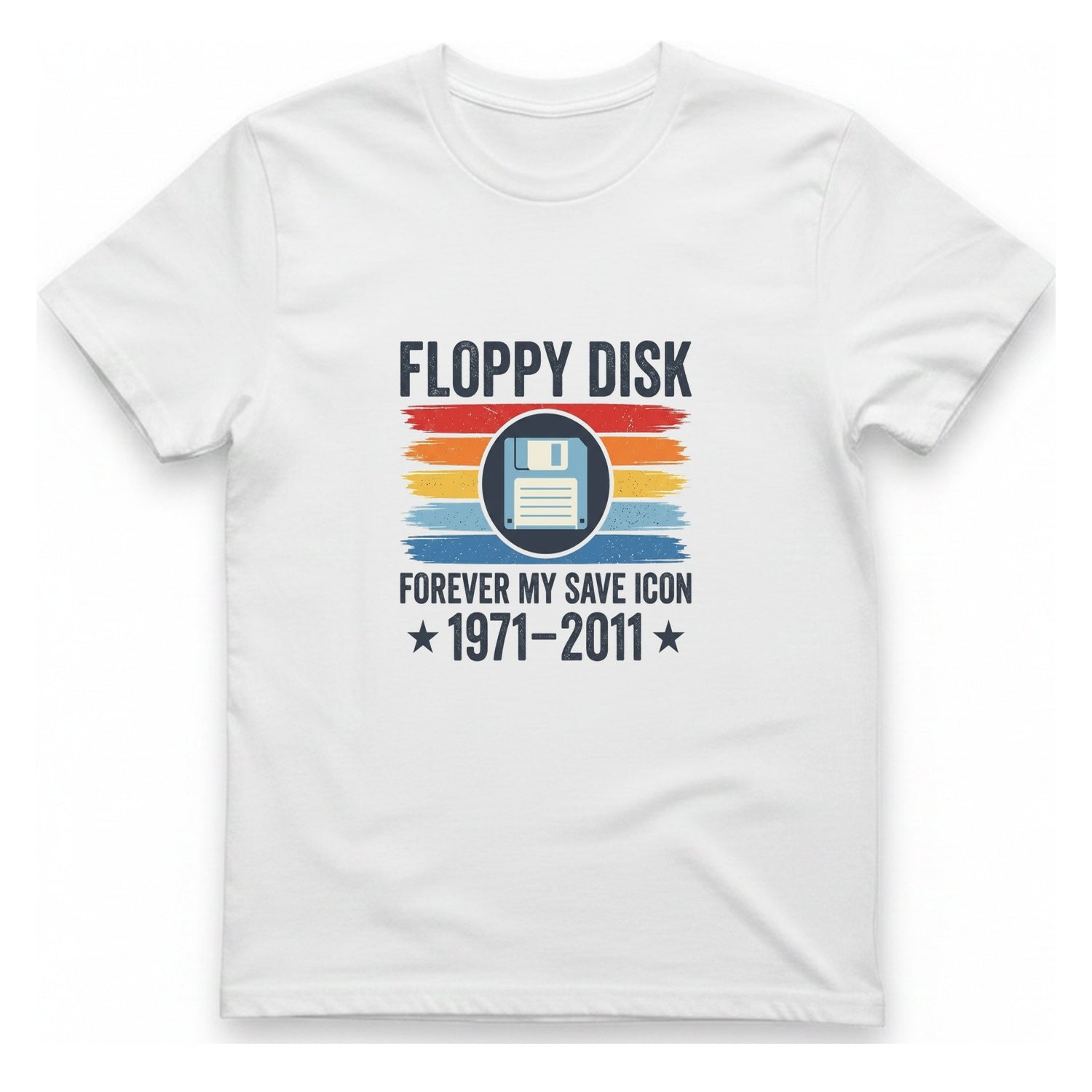 Floppy Disk Memorial T-Shirt - White front