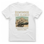 Remember The Alamo T-Shirt - White front
