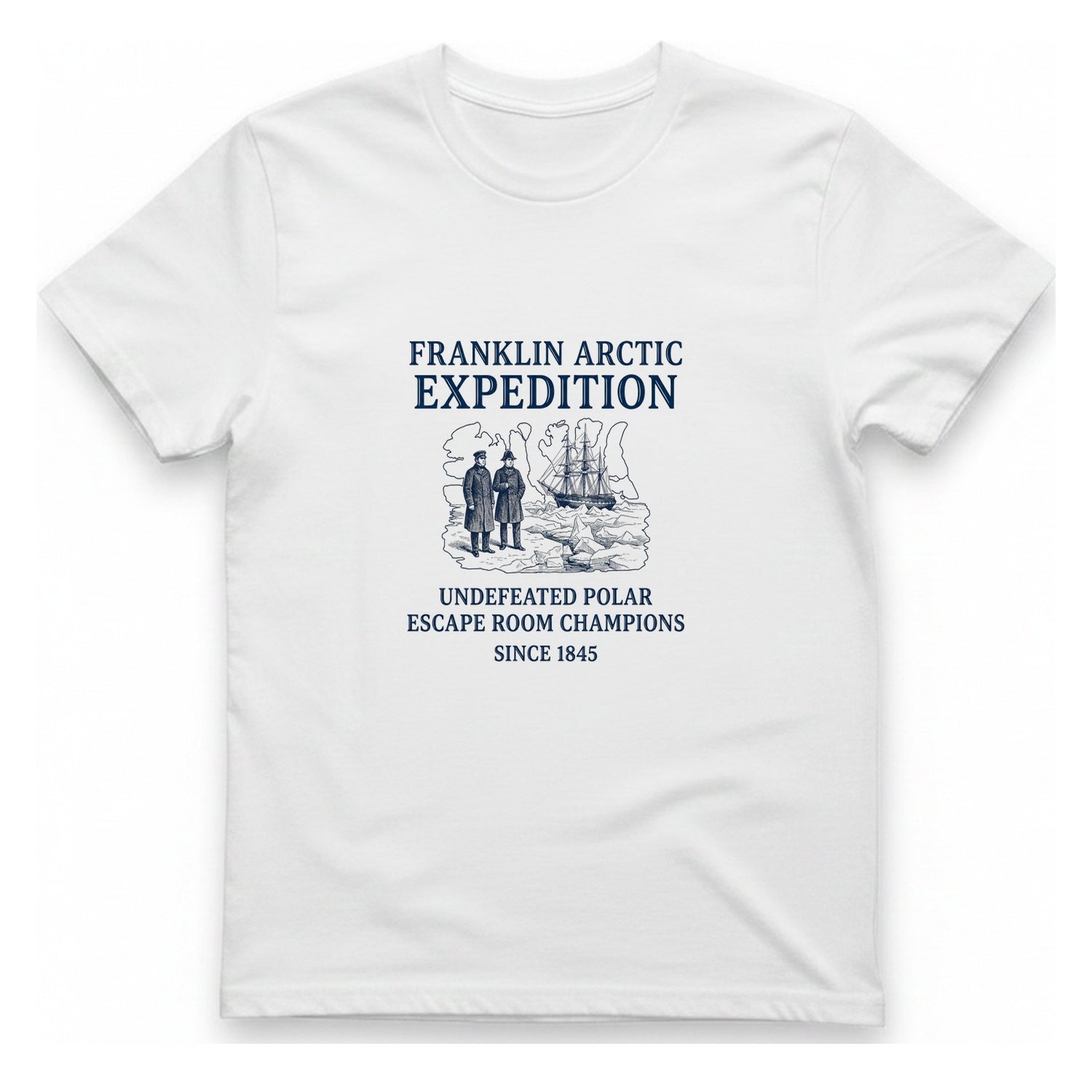Franklin Arctic Expedition Escape Room T-Shirt - White front