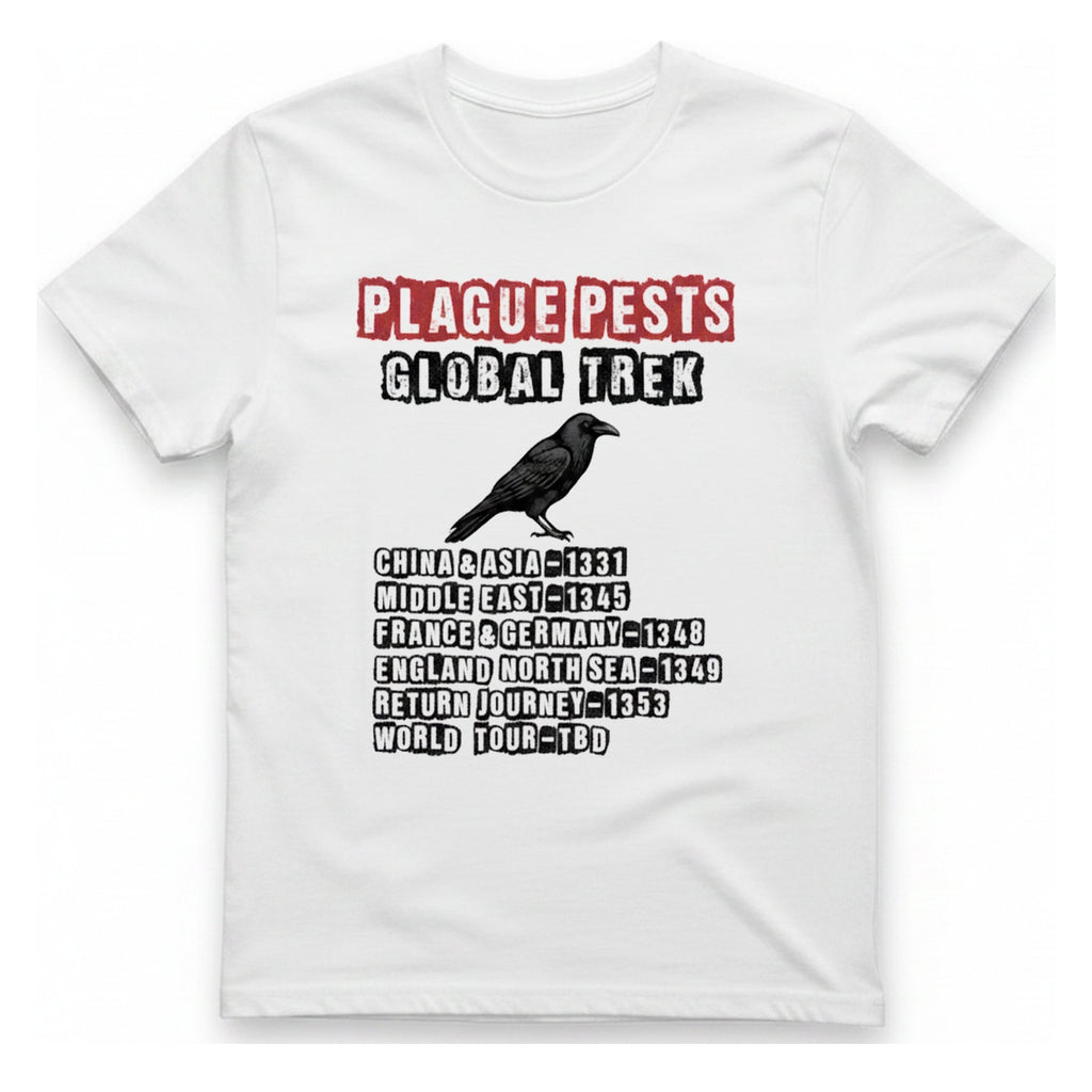 Plague Pests Global Trek T-Shirt - White front