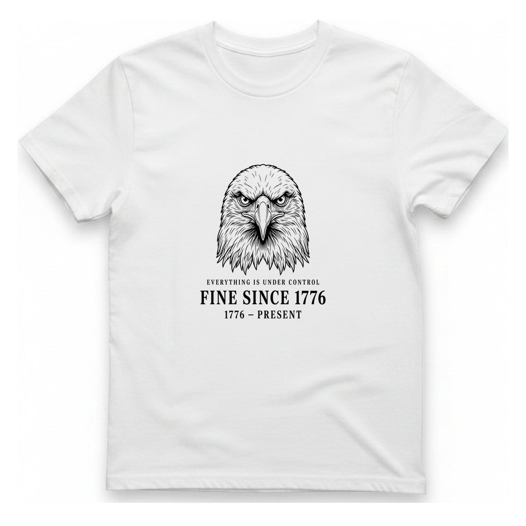 Stressed Eagle Fine Since T-Shirt - White front