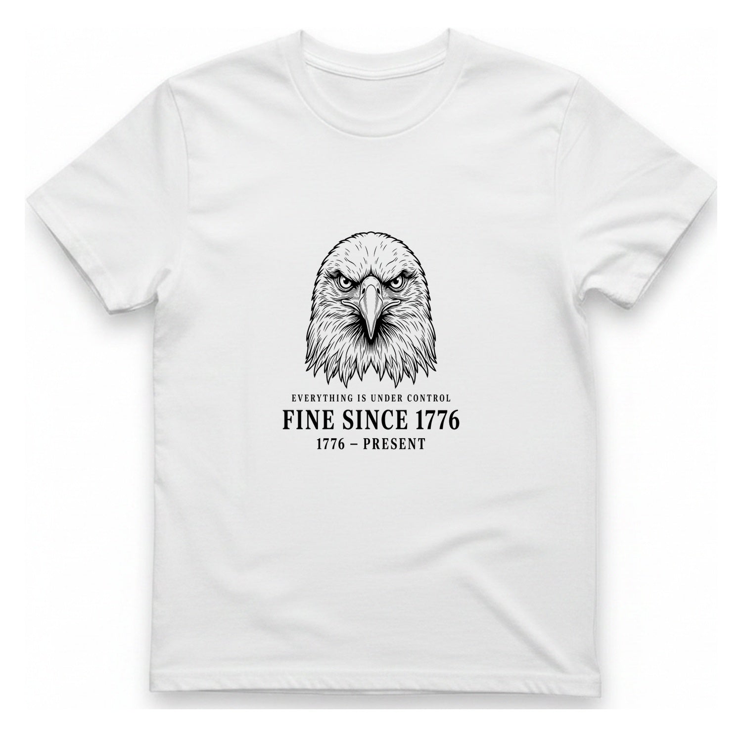 Stressed Eagle Fine Since T-Shirt - White front