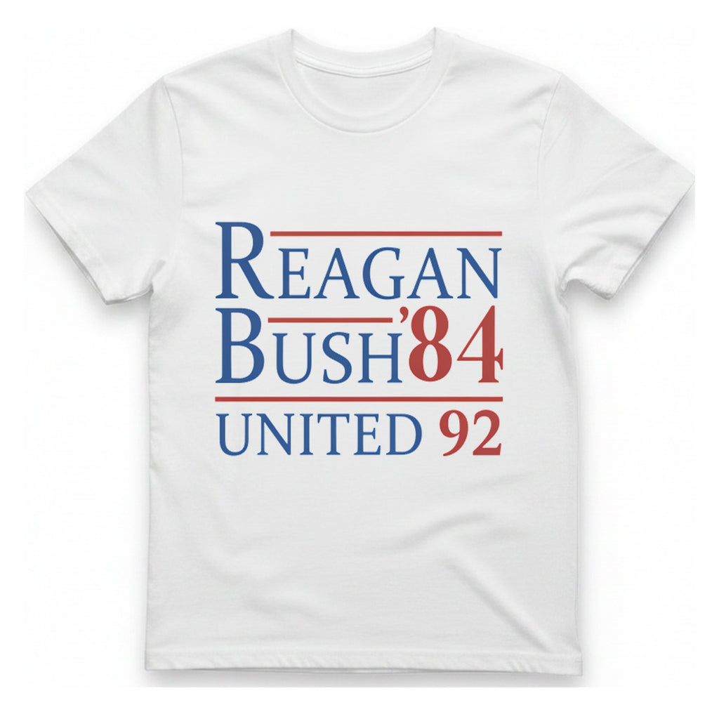 Reagan Bush United T-Shirt - White front