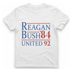 Reagan Bush United T-Shirt - White front