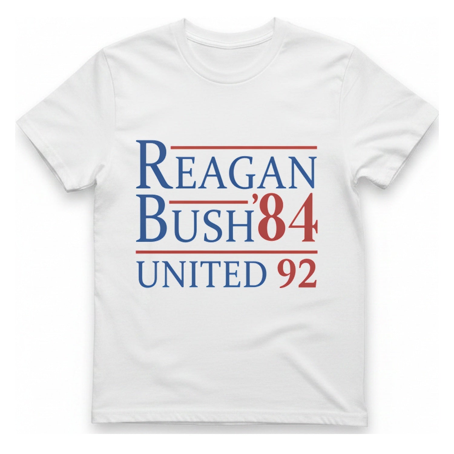 Reagan Bush United T-Shirt - White front