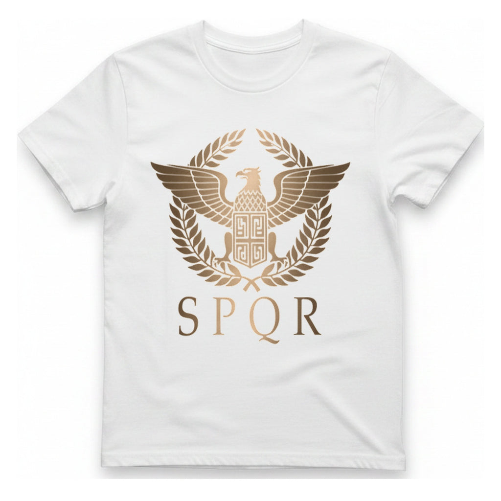 Spqr Roman Eagle T-Shirt - White front