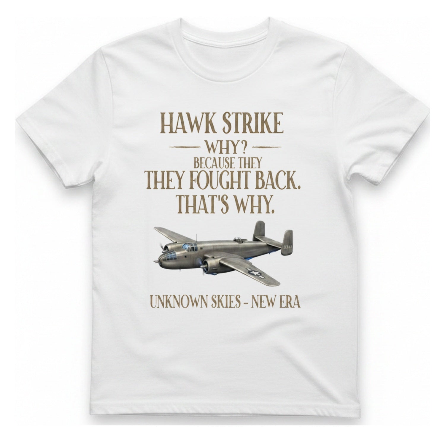 Hawk Strike Back T-Shirt - White front