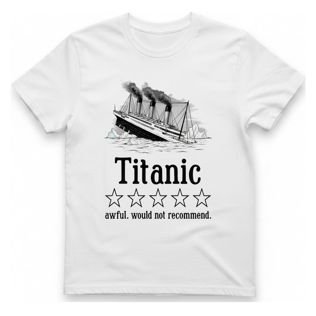 Titanic One Star Review T-Shirt - White front