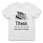 Titanic One Star Review T-Shirt - White front