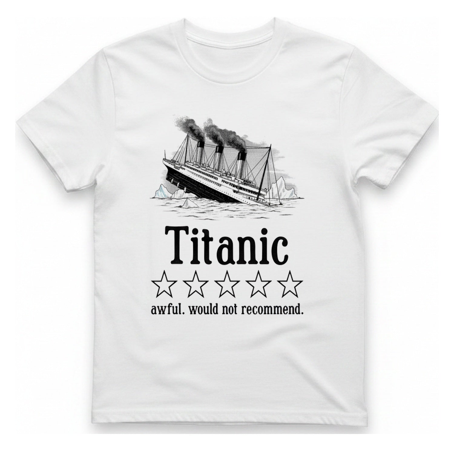 Titanic One Star Review T-Shirt - White front