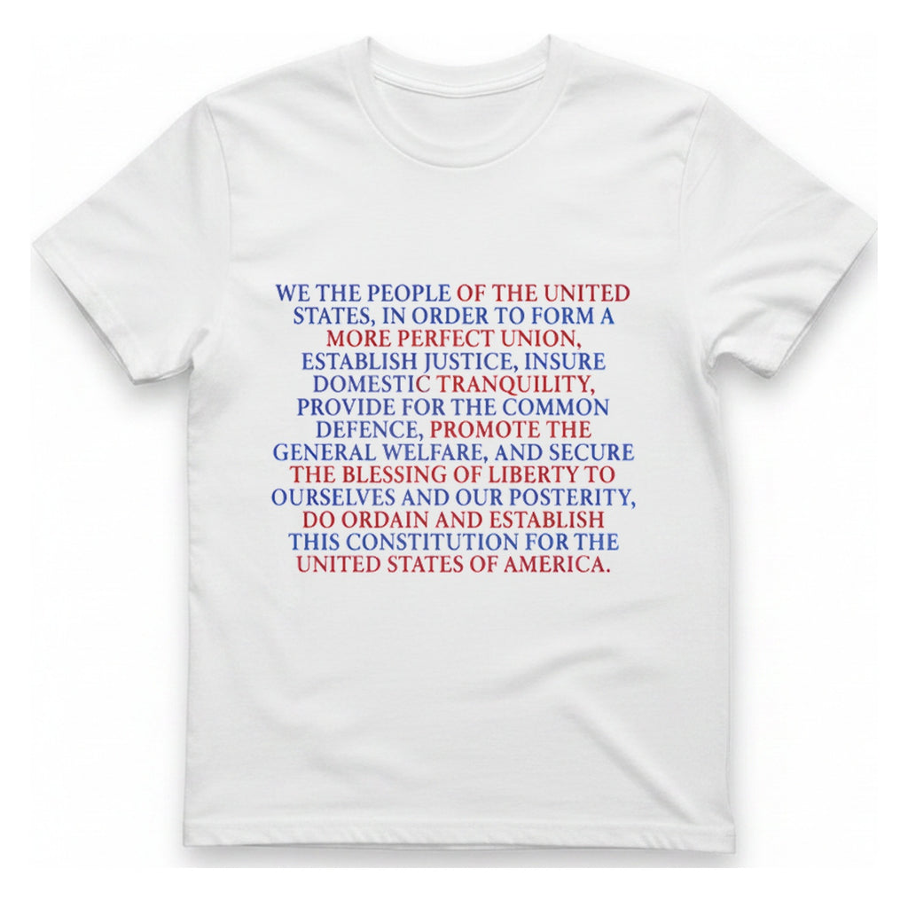 United States Constitution T-Shirt - White front