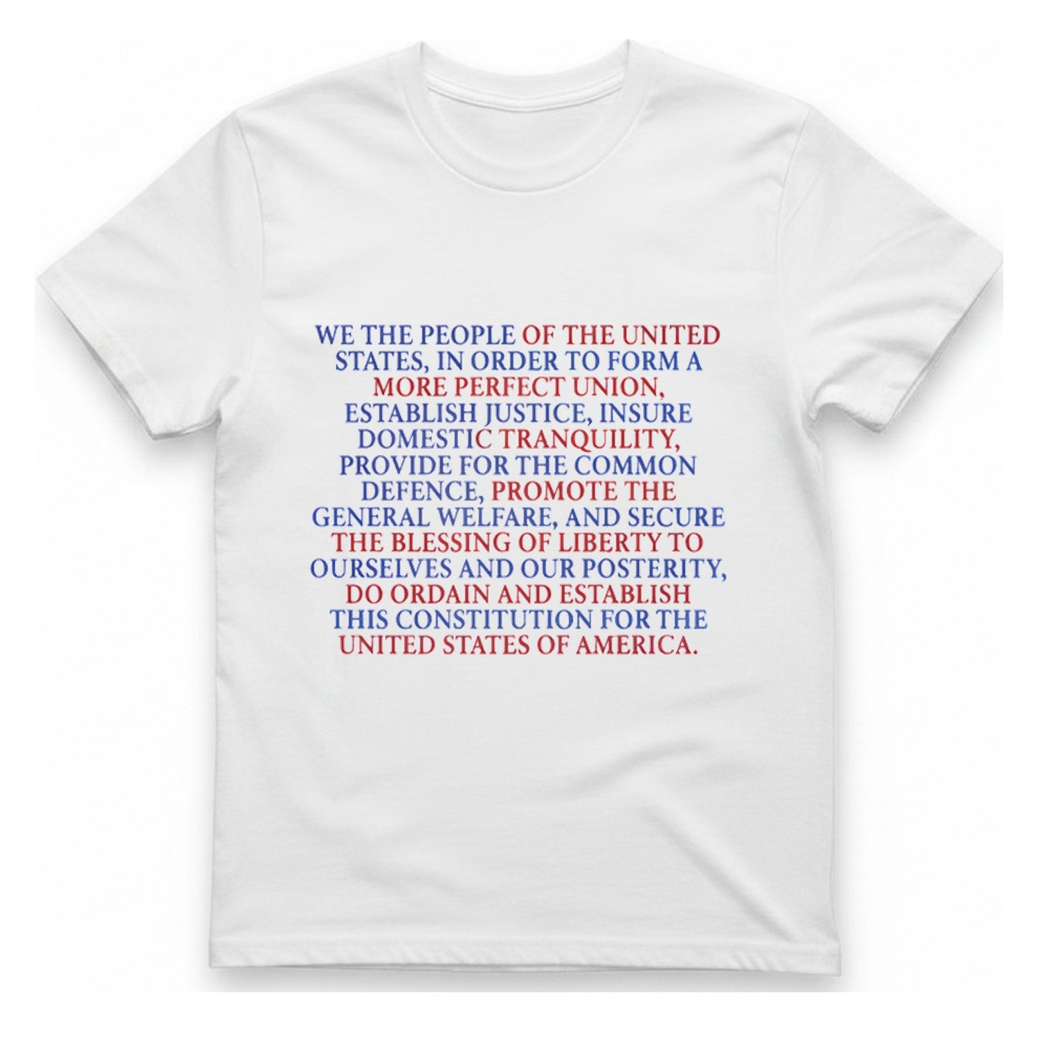 United States Constitution T-Shirt - White front