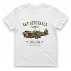 Sky Sentinels Fighter Plane T-Shirt - White front