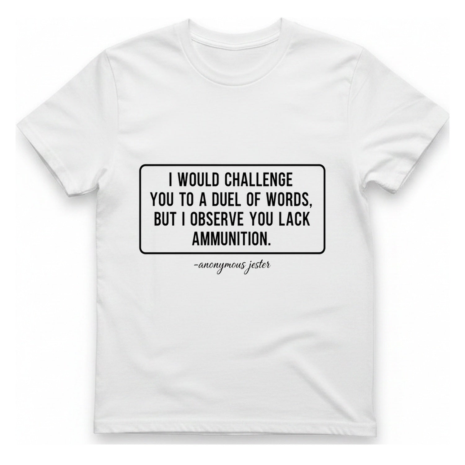 Duel of Words T-Shirt - White front