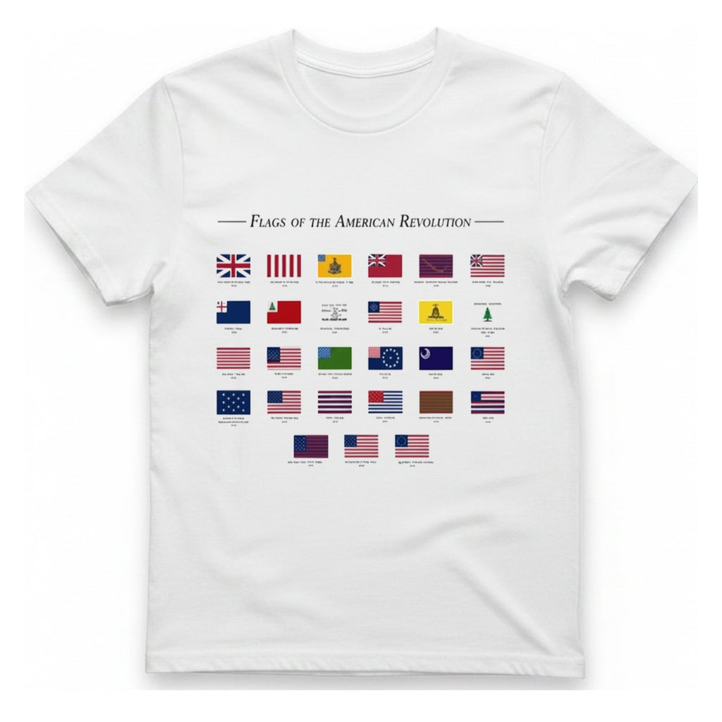 American Revolution Flags T-Shirt - White front