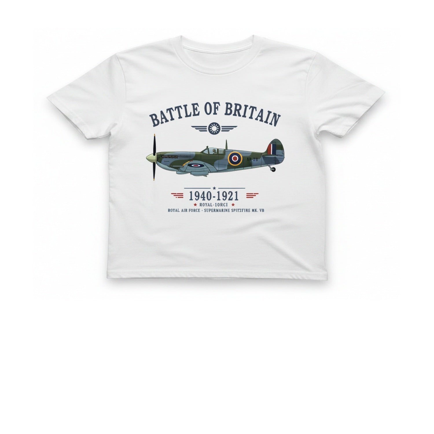 Battle of Britain Spitfire T-Shirt - White front