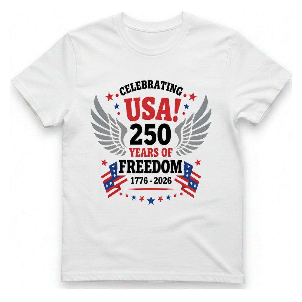 Usa Years Freedom T-Shirt - White front