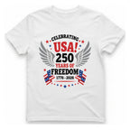 Usa Years Freedom T-Shirt - White front
